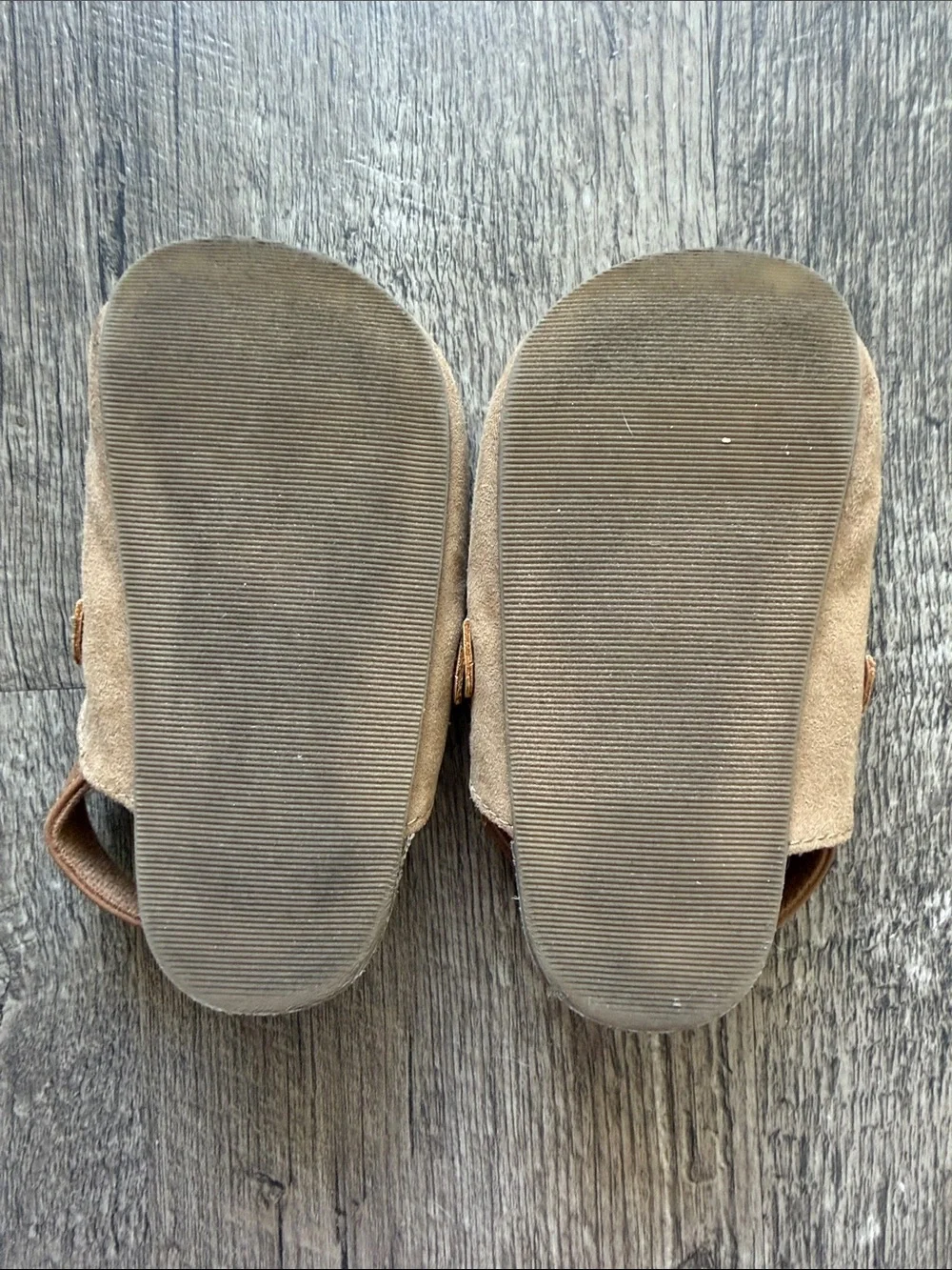Old Navy Toddler Brown Faux-Suede Moccasins with Buckle Strap